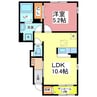 リシェル 1LDKの間取り