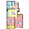 フェアリー・テール　Ⅳ 2DKの間取り