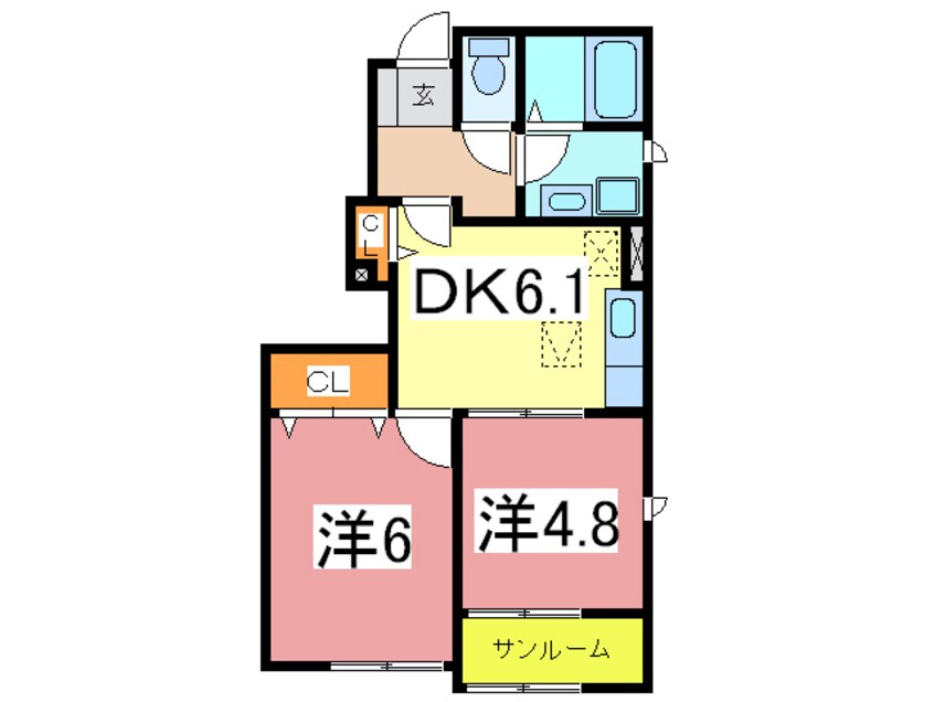 間取図 フランメゾン　５