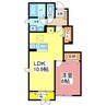 カームリーガーデン 1LDKの間取り