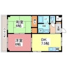 レジデンス家久 2DKの間取り