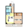 レジデンス西山 1DKの間取り