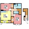 フローリッシュ・ヴィラ 2DKの間取り