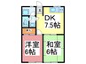 住吉マンション 2DKの間取り