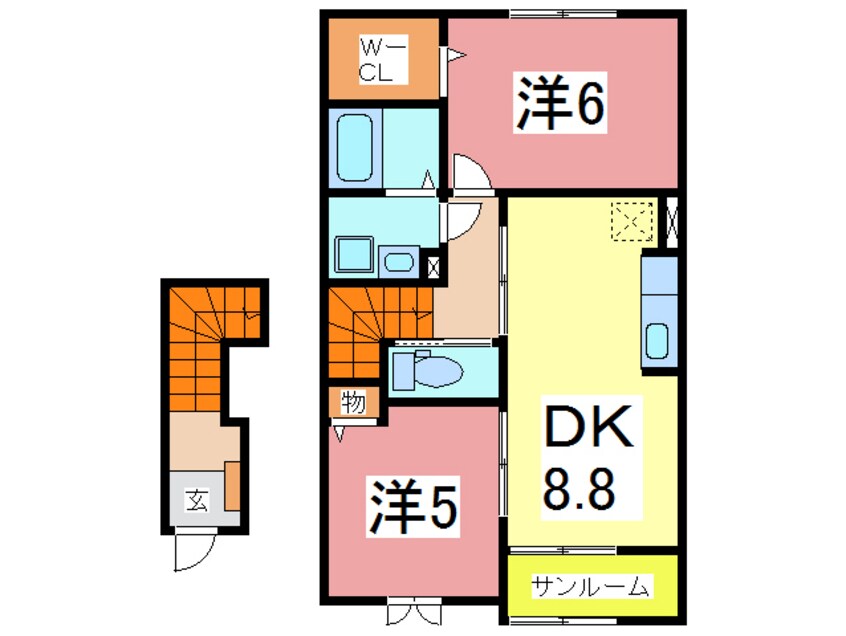 間取図 ヴィラ・アルモニー　Ｂ