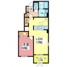 コンフォート・リブ 1LDKの間取り