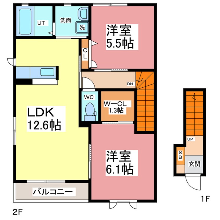 間取図 サンパル・ウエスト　Ｂ