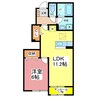 グラン　フラン 1LDKの間取り