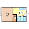 フォーブルのむら 1Kの間取り