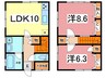 フォーブルのむらⅣ 2LDKの間取り