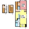 ブランカーサ芝原　Ⅱ 1LDKの間取り