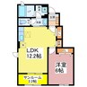 アイリス　Ⅱ 1LDKの間取り