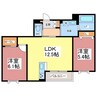 シャーメゾン杉本 2LDKの間取り