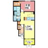 フランメゾン15 1LDKの間取り