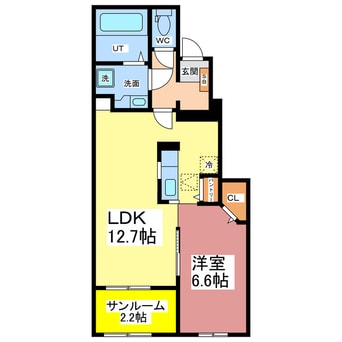 間取図 アンドロイ　アンソレイユB