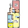 カラク　Ⅱ 1LDKの間取り
