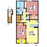カラク　Ⅱ 2LDKの間取り