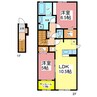 ベレタ　B 2LDKの間取り