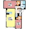 シャンティ 2LDKの間取り