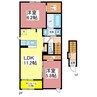 フェンネル 2LDKの間取り