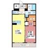 Grand Peach 1LDKの間取り