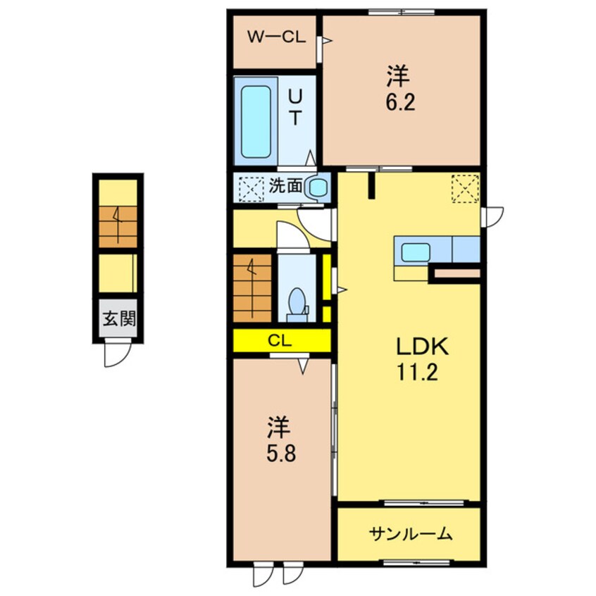 間取図 サージェ林Ⅲ A