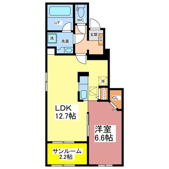 間取図 サージェ林Ⅲ B
