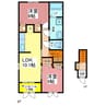 ラ　ベレッツァ1 2LDKの間取り