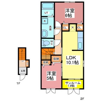 間取図 ラ　ベレッツァ1