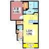 ユートピア・ホーム 1LDKの間取り