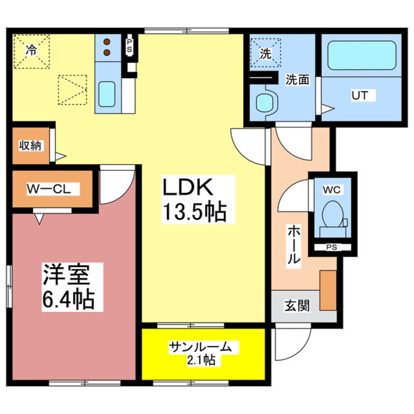 間取図 スロープ　ケイプ　押田Ⅰ