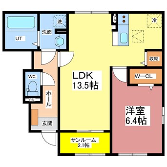 間取図 スロープ　ケイプ　押田Ⅰ