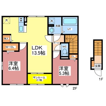 間取図 スロープ　ケイプ　押田Ⅰ