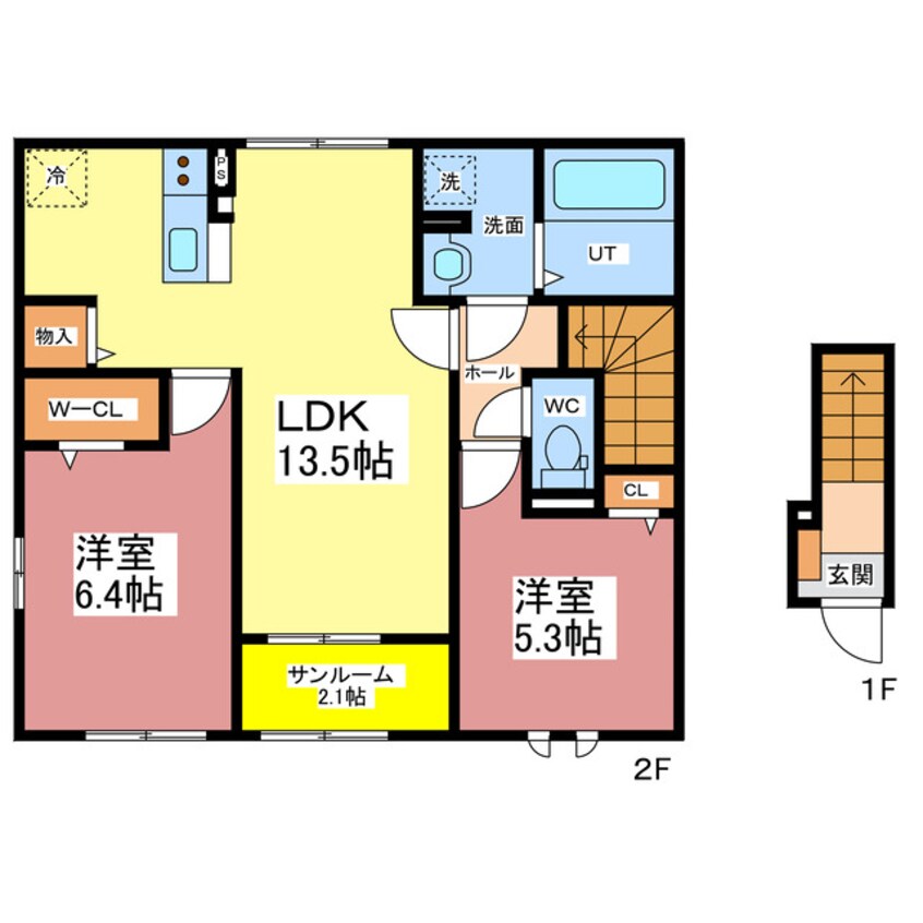 間取図 スロープ　ケイプ　押田Ⅰ