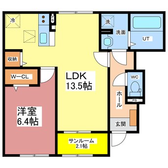 間取図 スロープ　ケイプ　押田Ⅱ