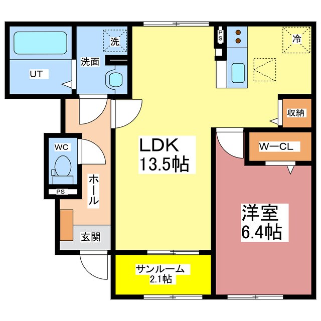 間取り図 スロープ　ケイプ　押田Ⅱ