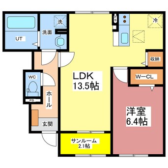 間取図 スロープ　ケイプ　押田Ⅱ