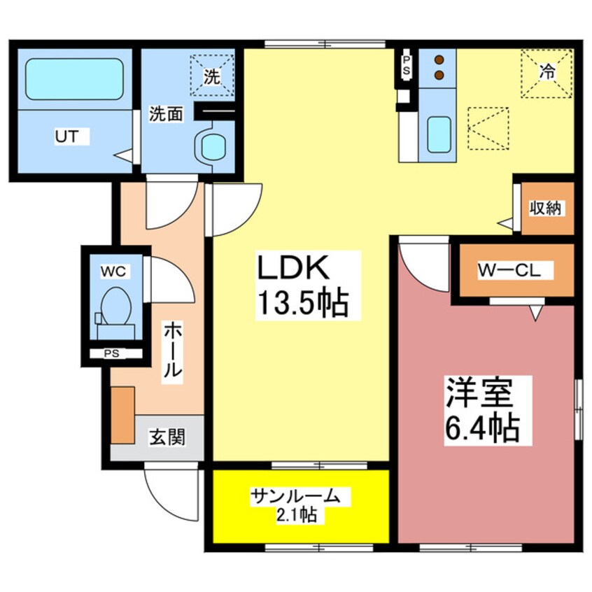 間取図 スロープ　ケイプ　押田Ⅱ