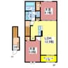 アクアガーデン２ 2LDKの間取り