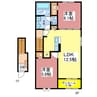 アクアガーデン２ 2LDKの間取り