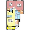 フェリーチェ　Ⅷ 2LDKの間取り