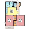 セルシア 2DKの間取り