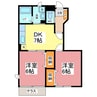 セルシア 2DKの間取り