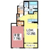 ローズ　ガーデン　大野A 1LDKの間取り
