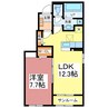 ローズ　ガーデン　大野A 1LDKの間取り