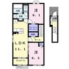 ローズ　ガーデン　大野A 2LDKの間取り