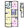 ローズ　ガーデン　大野B 2LDKの間取り