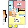 カーサ・コルーテ南 1LDKの間取り