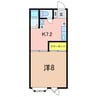 コーポ青雲Ⅱ 1Kの間取り