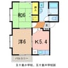パルク 2Kの間取り